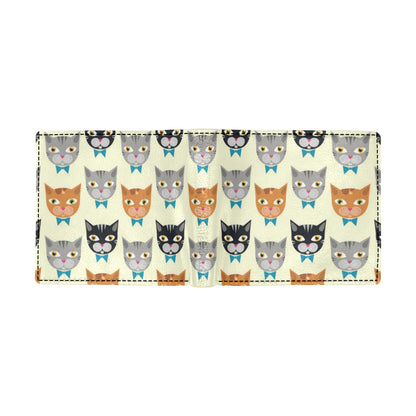 Cat Pattern Print Design 05 Men's ID Card Wallet