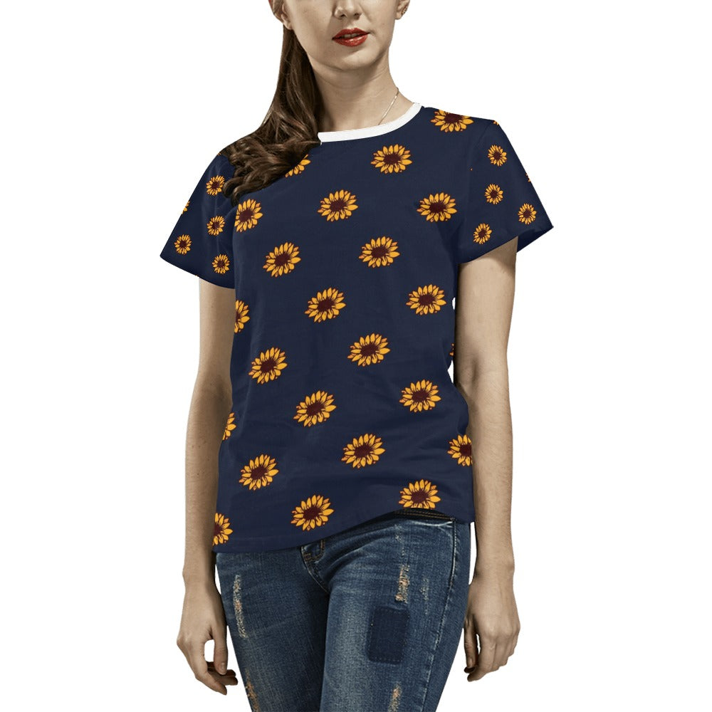 Sunflower Print Design LKS304 Women's  T-shirt