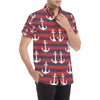 Nautical Pattern Print Design A05 Men's Short Sleeve Button Up Shirt