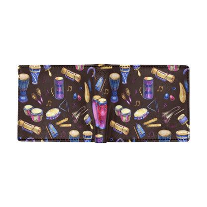 Percussion Neon Pattern Print Design 04 Men's ID Card Wallet