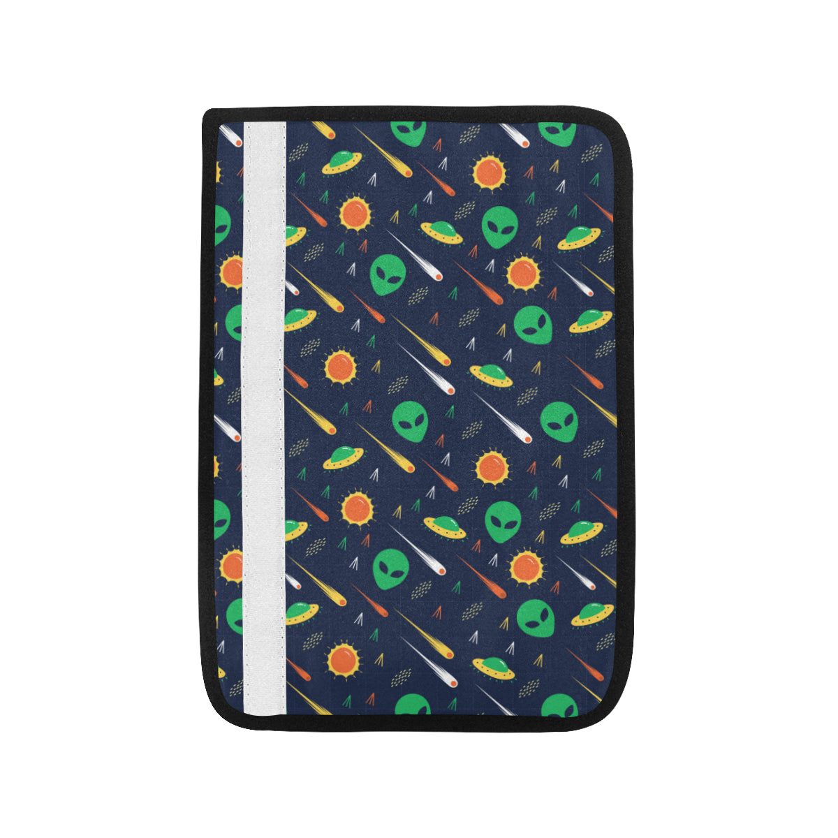 Alien UFO Pattern Print Design 05 Car Seat Belt Cover