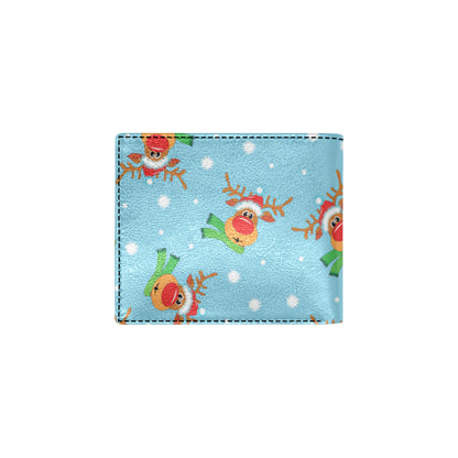 Reindeer cute Pattern Print Design 02 Men's ID Card Wallet