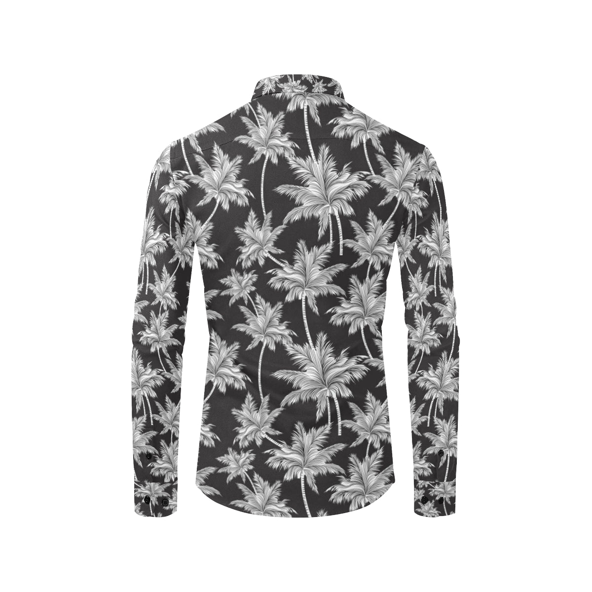 Palm Tree Pattern Print Design PT03 Men's Long Sleeve Shirt