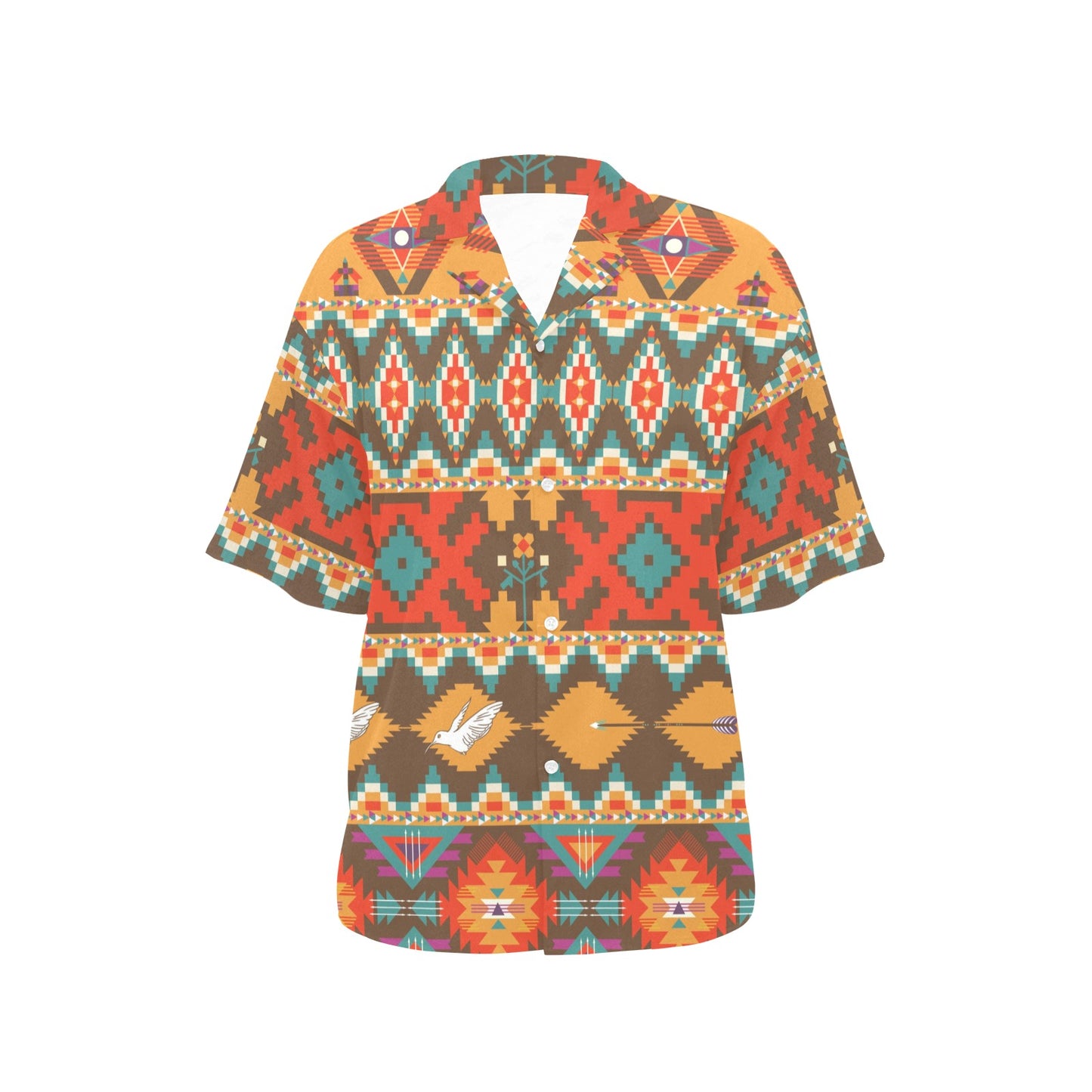 Native Pattern Print Design A01 Women's Hawaiian Shirt