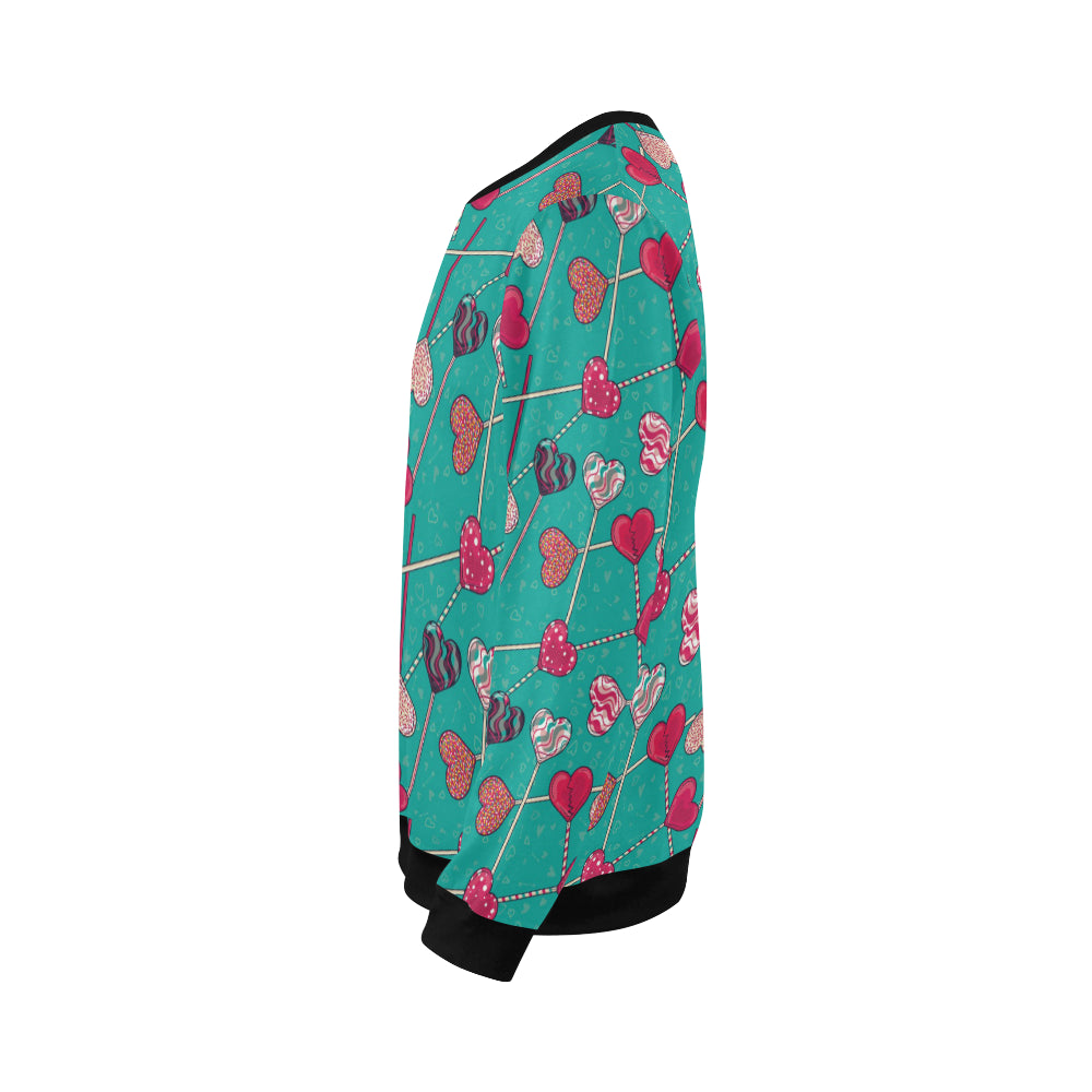 Lollipop Pattern Print Design LL01 Men Long Sleeve Sweatshirt