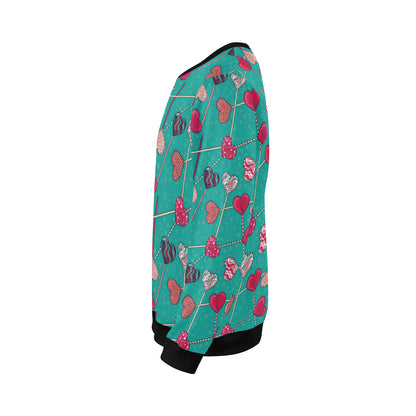 Lollipop Pattern Print Design LL01 Men Long Sleeve Sweatshirt