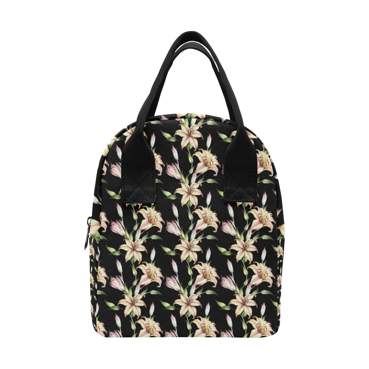 Lily Pattern Print Design LY05 Insulated Lunch Bag