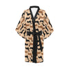 Dachshund Pattern Print Design 011 Women's Short Kimono