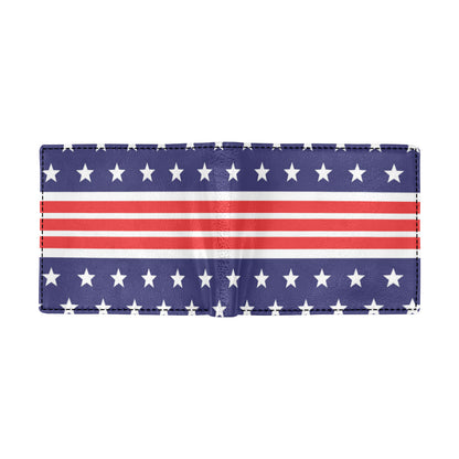 Patriotic Pattern Print Design A04 Men's ID Card Wallet