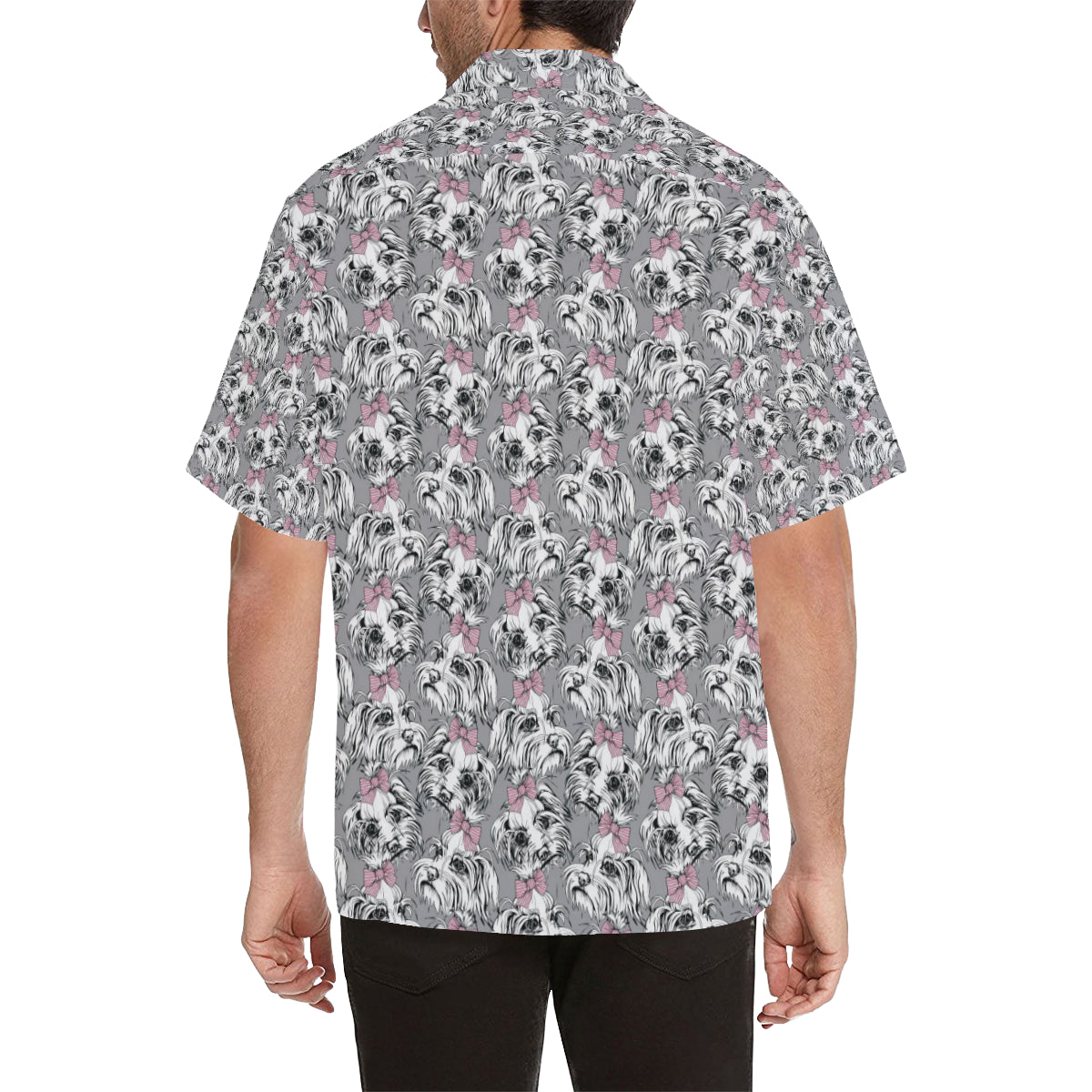 Maltese Pattern Print Design 01 Men's Hawaiian Shirt