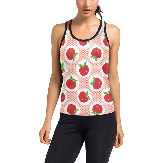 Apple Pattern Print Design AP08 Women's Racerback Tank Top