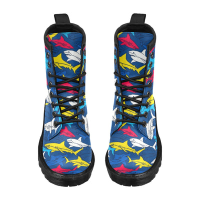 Shark Color Pattern Women's Boots