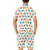 Elephant Colorful Print Pattern Men's Romper