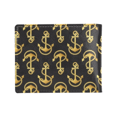 Anchor Gold Pattern Men's ID Card Wallet