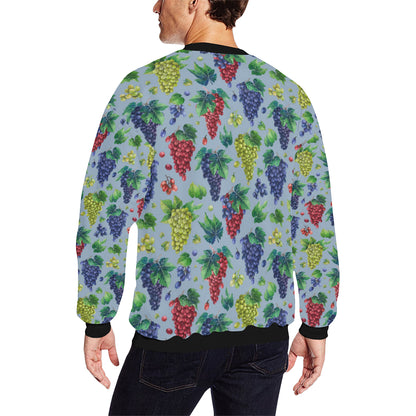 Grape Pattern Print Design GP06 Men Long Sleeve Sweatshirt