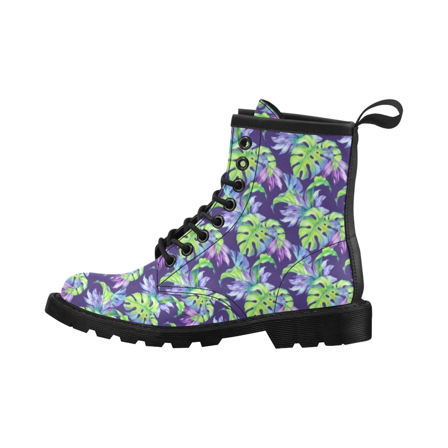 Tropical Flower Pattern Print Design TF019 Women's Boots