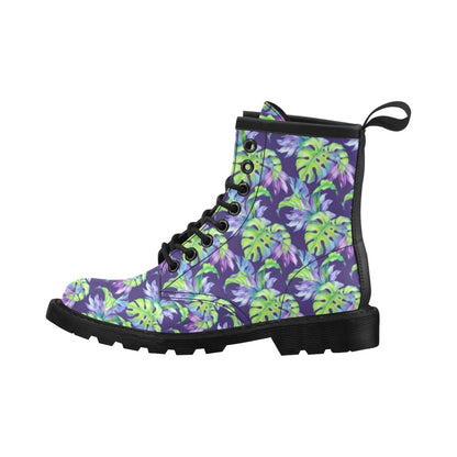 Tropical Flower Pattern Print Design TF019 Women's Boots