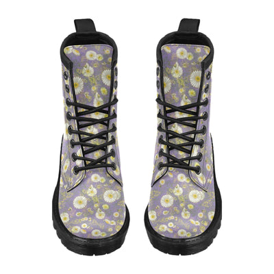 Daisy Pattern Print Design DS011 Women's Boots