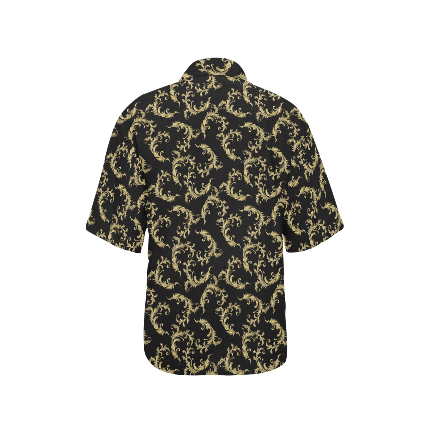 Baroque Golden Pattern Print Design 01 Women's Hawaiian Shirt