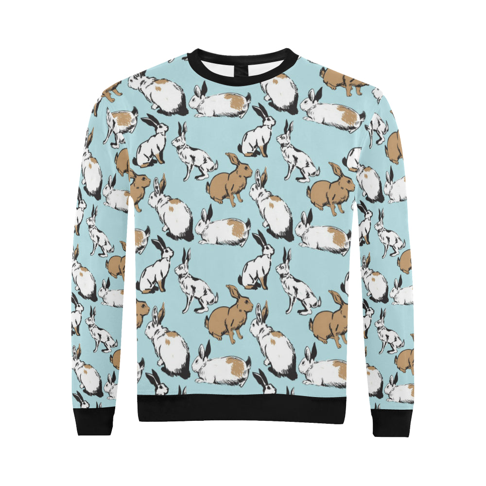 Rabbit Pattern Print Design RB018 Men Long Sleeve Sweatshirt