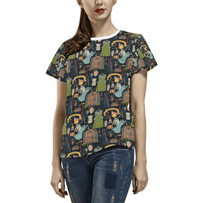 Creepy Halloween Print Design LKS304 Women's  T-shirt