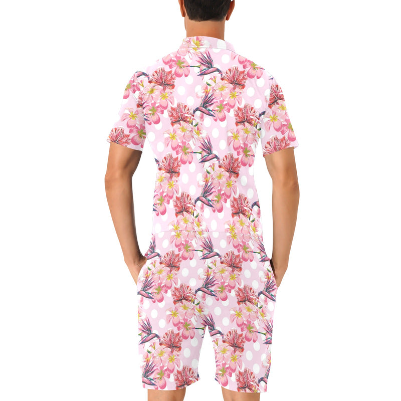 Bird Of Paradise Pattern Print Design BOP011 Men's Romper