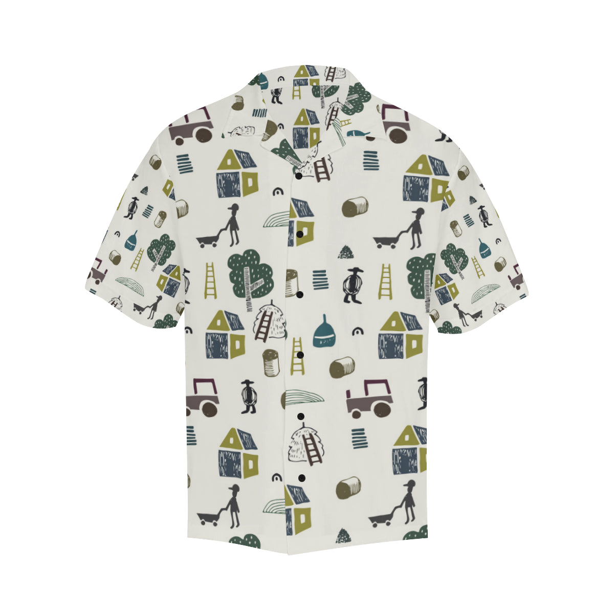 Agricultural Farm Print Design 01 Men's Hawaiian Shirt