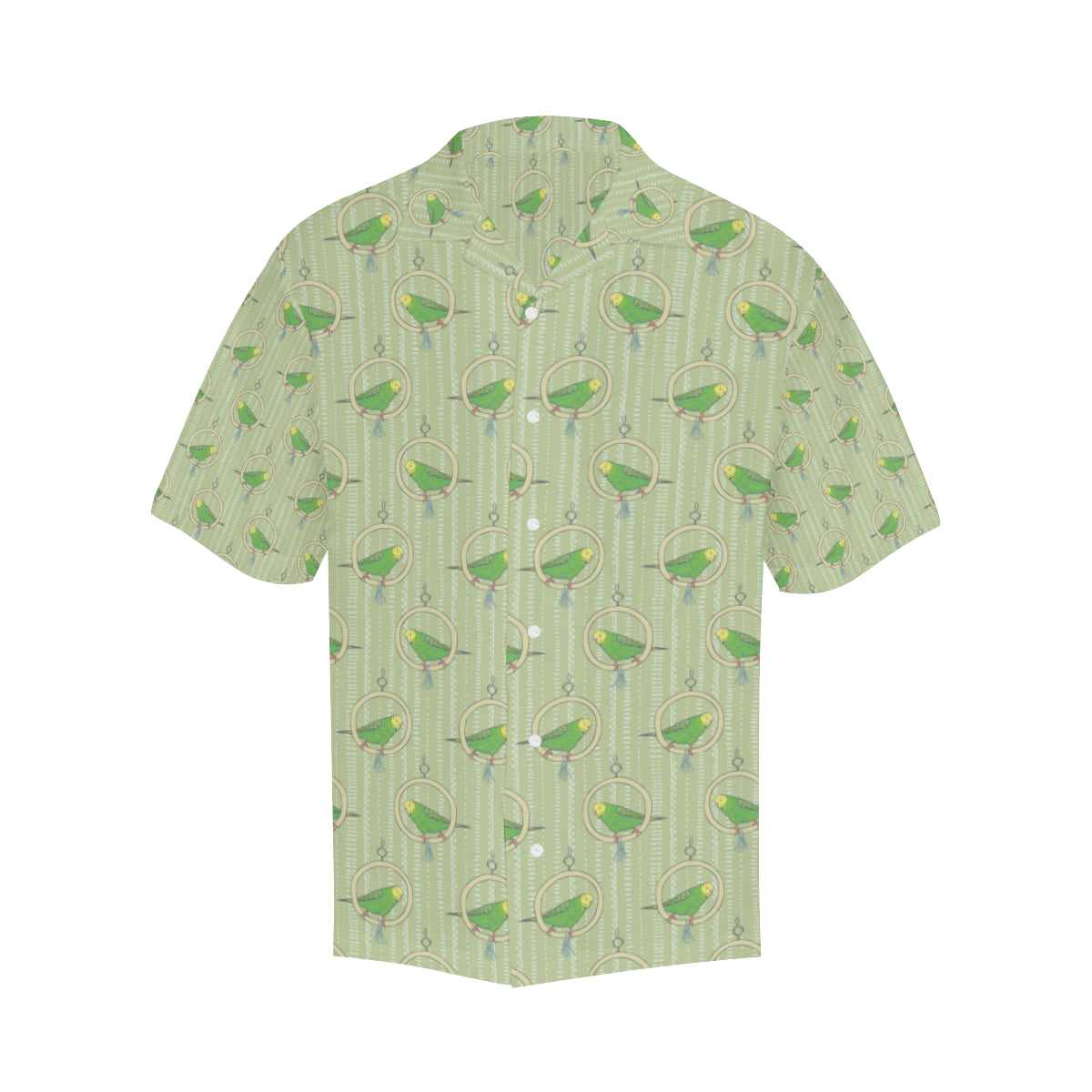 Budgerigar Pattern Print Design 02 Men's Hawaiian Shirt