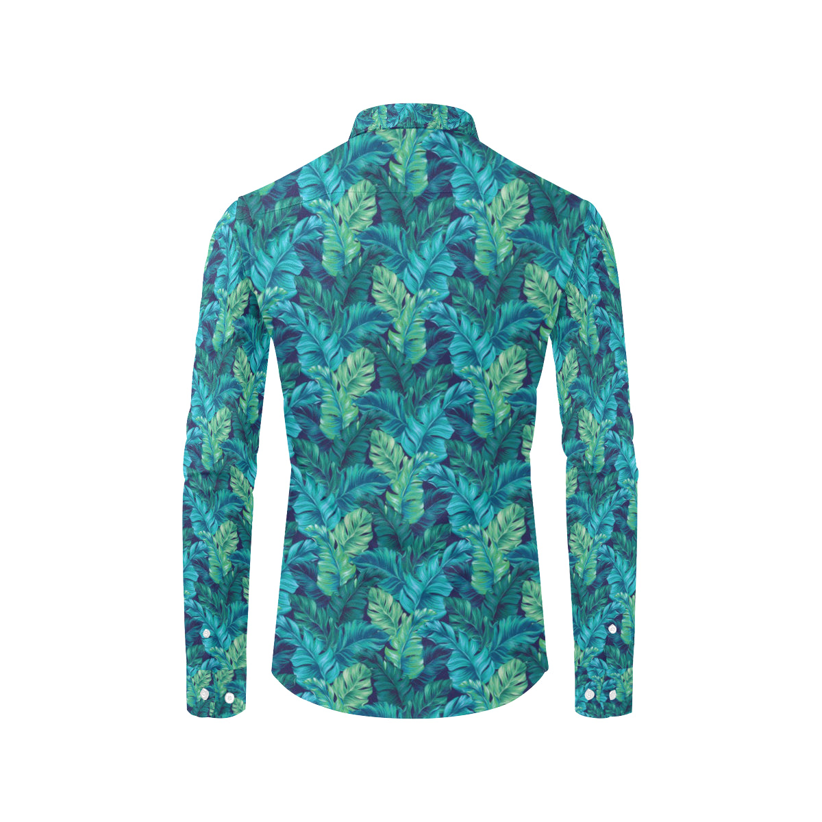 Banana Leaf Pattern Print Design 06 Men's Long Sleeve Shirt