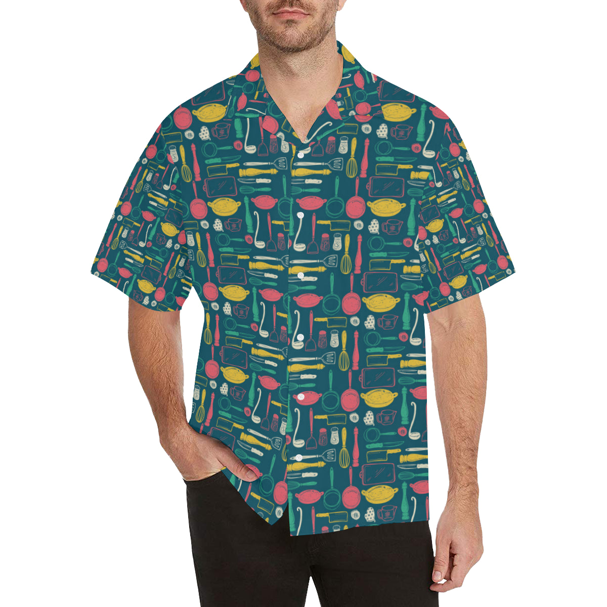 Cooking Kitchen Tools Pattern Print Design 01 Men's Hawaiian Shirt