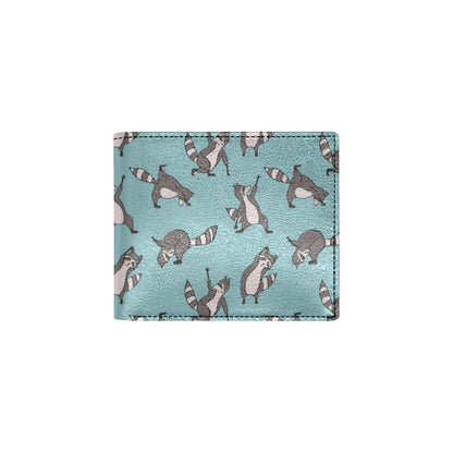 Raccoon Pattern Print Design A07 Men's ID Card Wallet