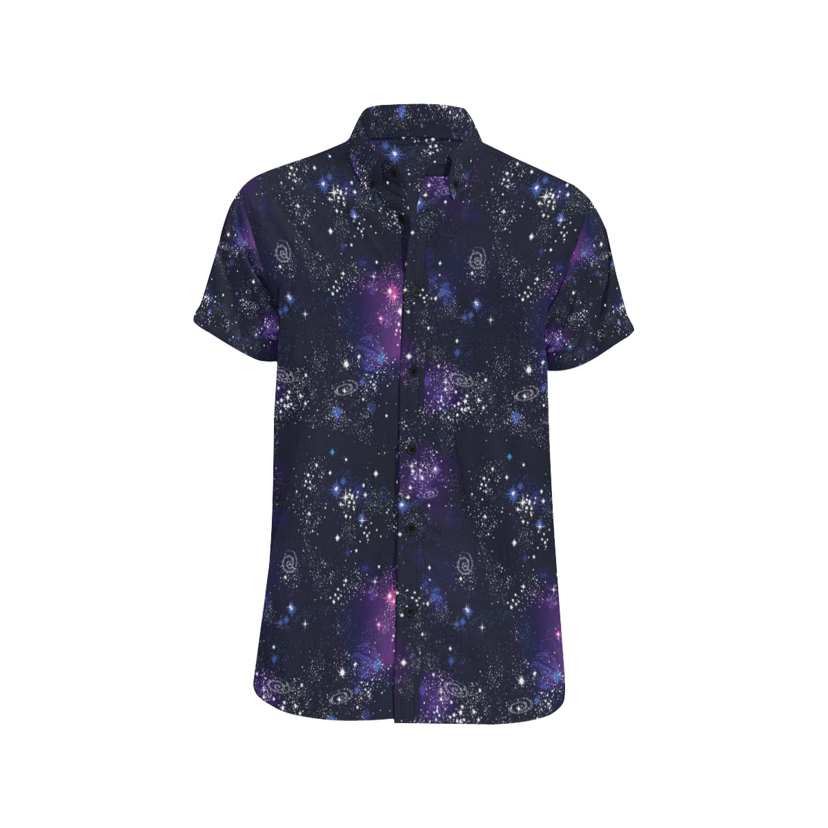 Cosmic Pattern Print Design 03 Men's Short Sleeve Button Up Shirt