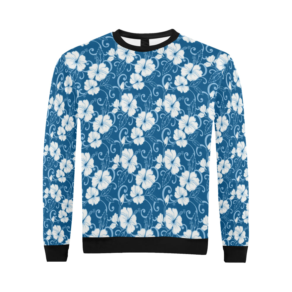 Hibiscus Pattern Print Design HB03 Men Long Sleeve Sweatshirt