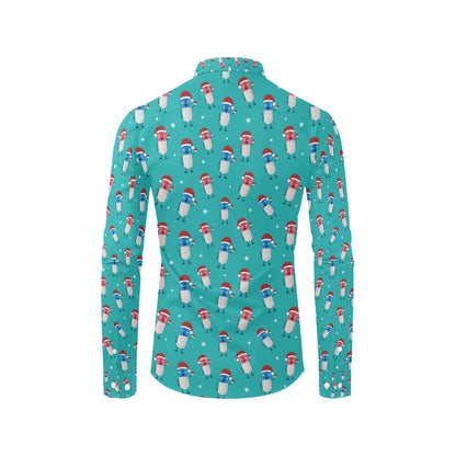 Pill Pattern Print Design A03 Men's Long Sleeve Shirt