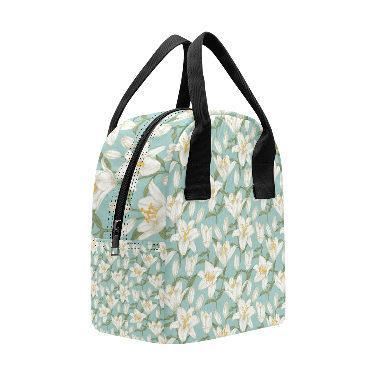 Lily Pattern Print Design LY09 Insulated Lunch Bag