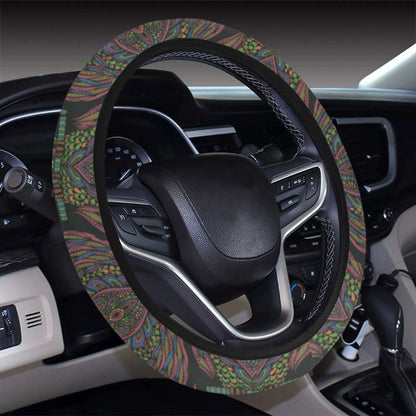Owl Pattern Print Design A05 Steering Wheel Cover with Elastic Edge