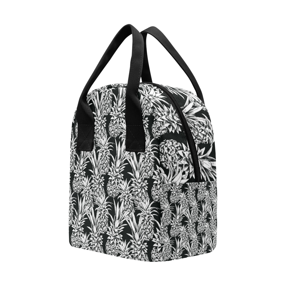 Pineapple Pattern Print Design PP08 Insulated Lunch Bag