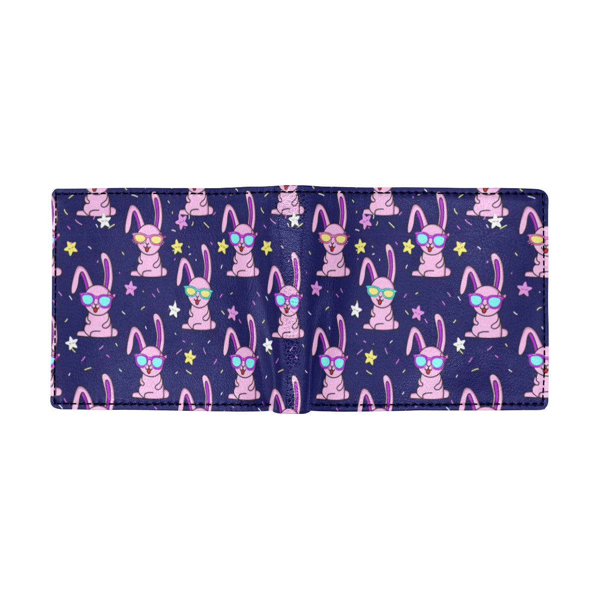 Rabbit Baby Pattern Print Design RB015 Men's ID Card Wallet