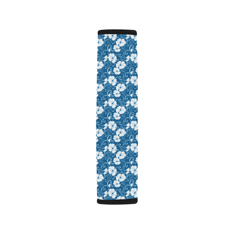 Hibiscus Blue Flower Hawaiian Print Car Seat Belt Cover