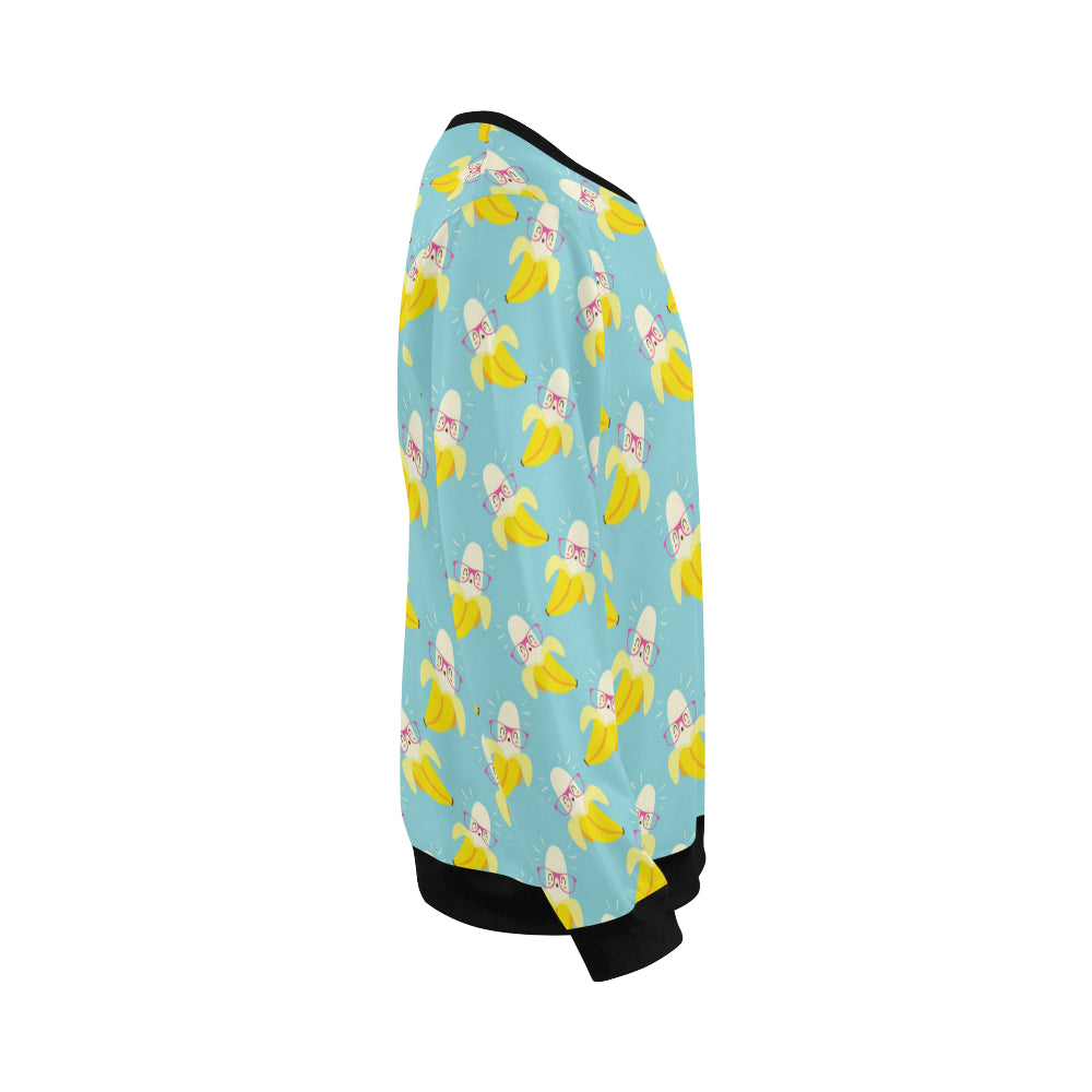 Banana Pattern Print Design BA07 Men Long Sleeve Sweatshirt