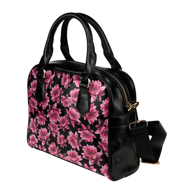 Lotus Pattern Print Design 03 Shoulder Handbag