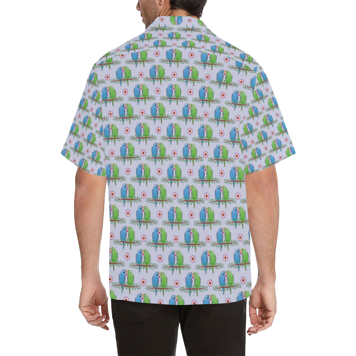 Budgerigar Pattern Print Design 05 Men's Hawaiian Shirt