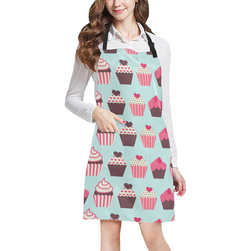 CupCake Print Pattern Apron with Pocket