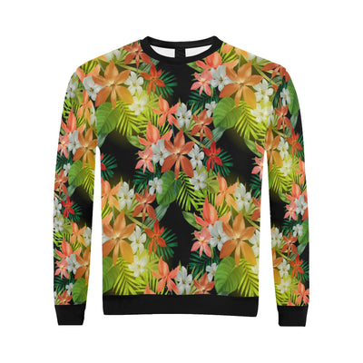 Amaryllis Pattern Print Design AL07 Men Long Sleeve Sweatshirt