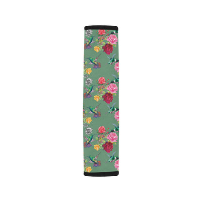 Hummingbird with Rose Themed Print Car Seat Belt Cover