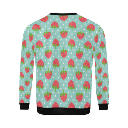 Strawberry Pattern Print Design SB06 Men Long Sleeve Sweatshirt