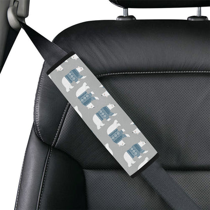 Polar Bear Pattern Print Design A03 Car Seat Belt Cover