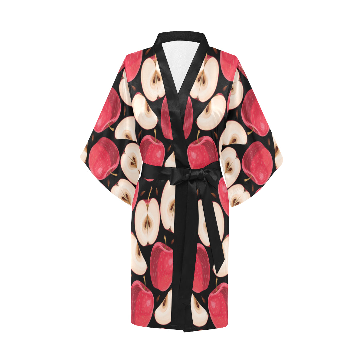 Apple Pattern Print Design AP02 Women's Short Kimono
