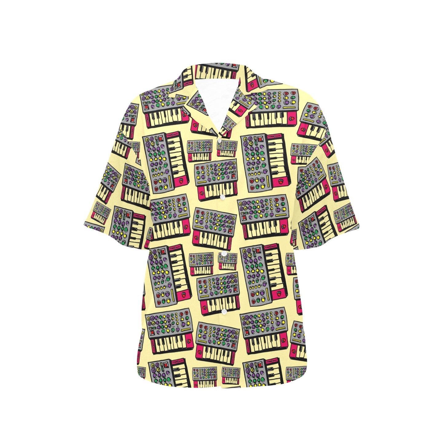 Synthesizer Pattern Print Design 01 Women's Hawaiian Shirt