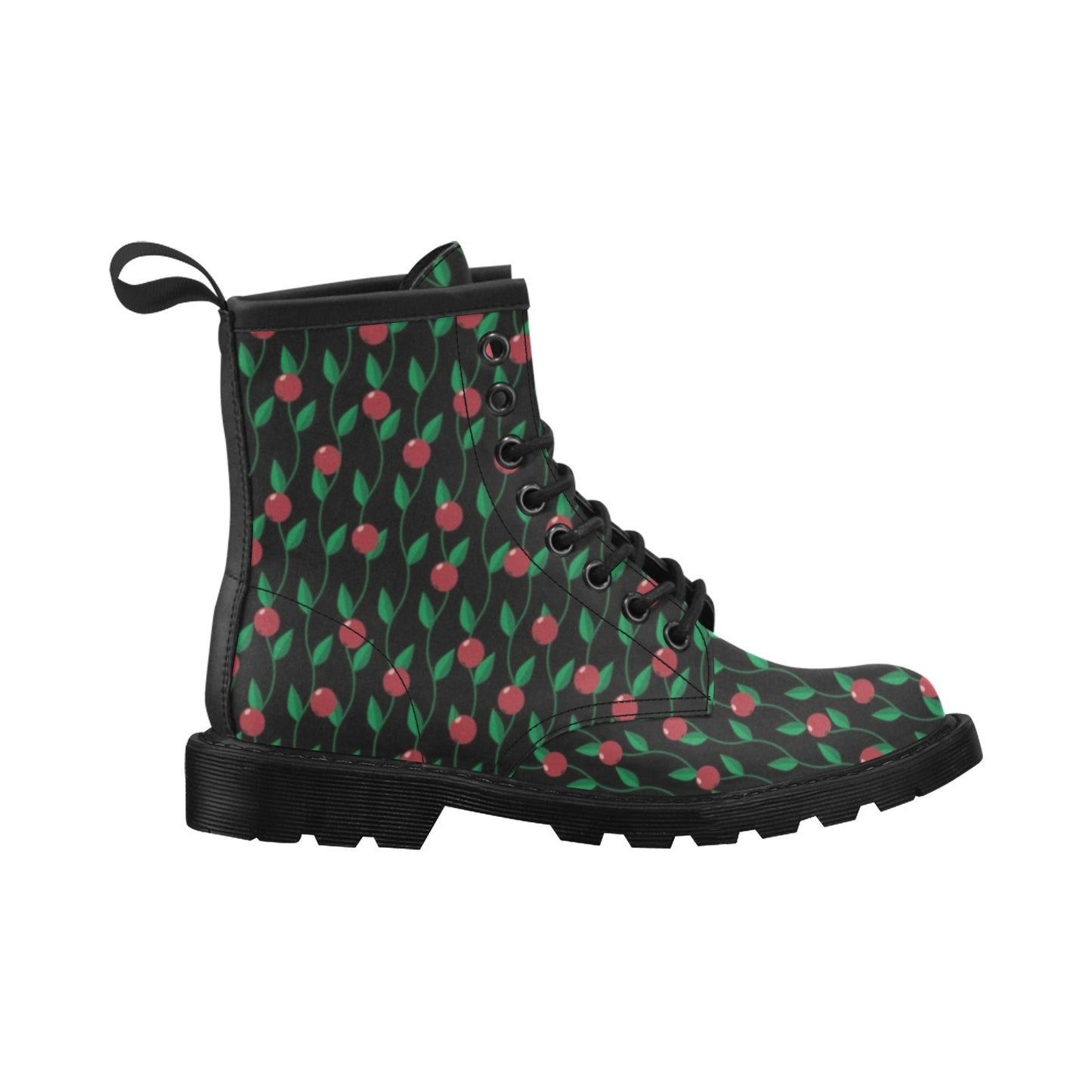 Cranberry Pattern Print Design CB01 Women's Boots
